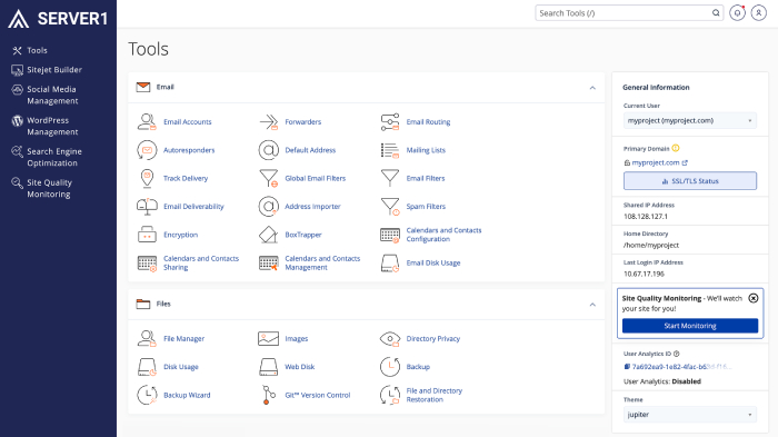 Cpanel Hosting SERVER1.GE